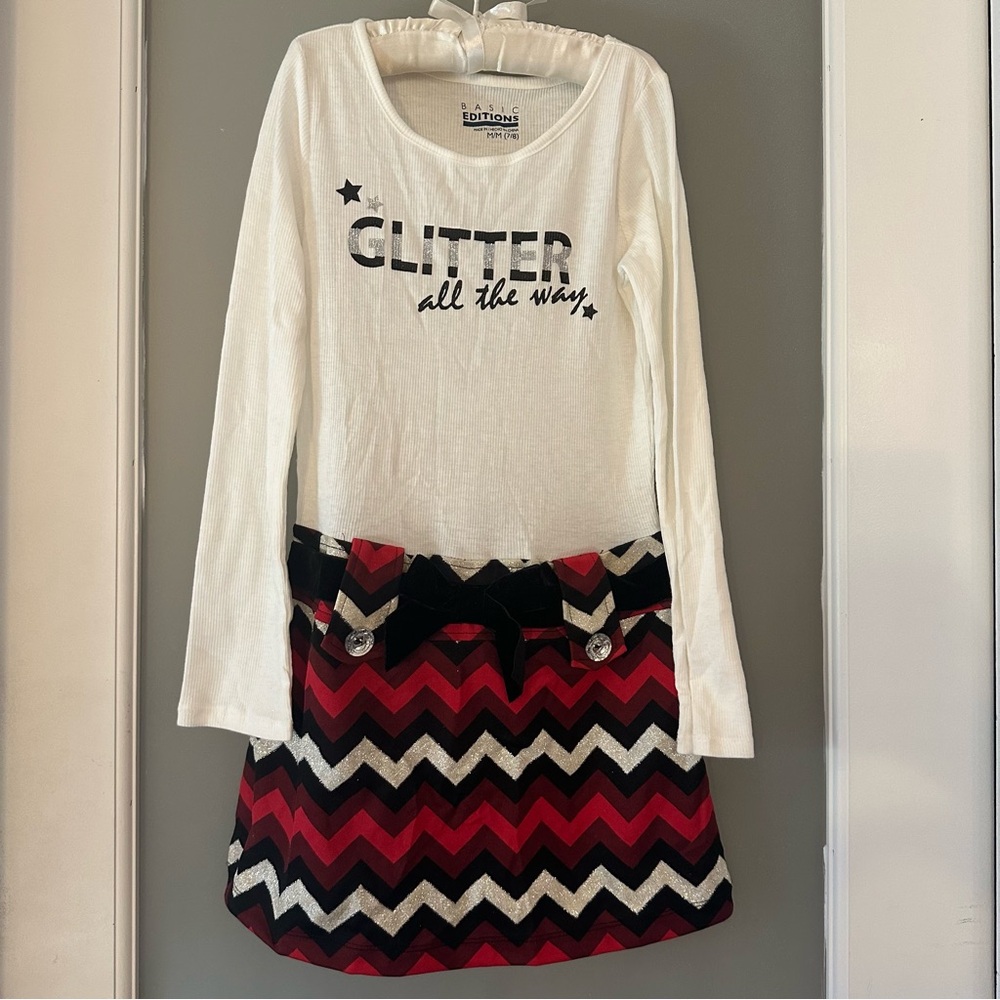“Glitter All the Way” festive Christmas\Holiday dress.